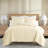Double Brushed Herringbone Stich Pattern Quilted Coverlet Set-2091504195-2091504193