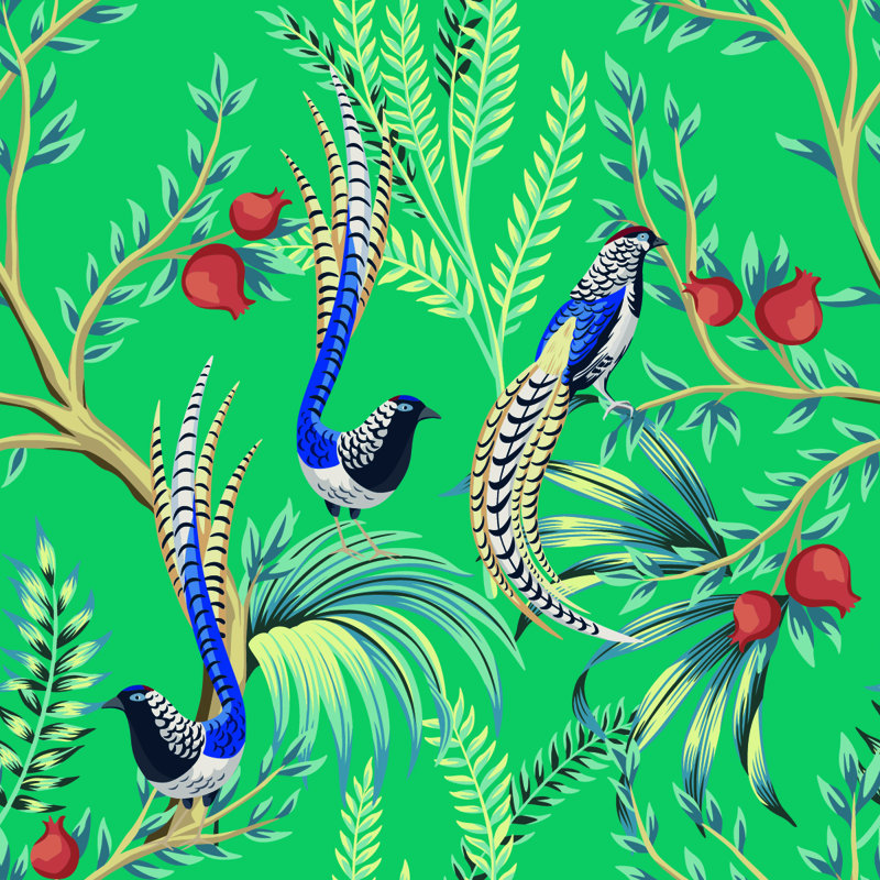 Murale florale, L 2,08 pi x L 18,75 pi