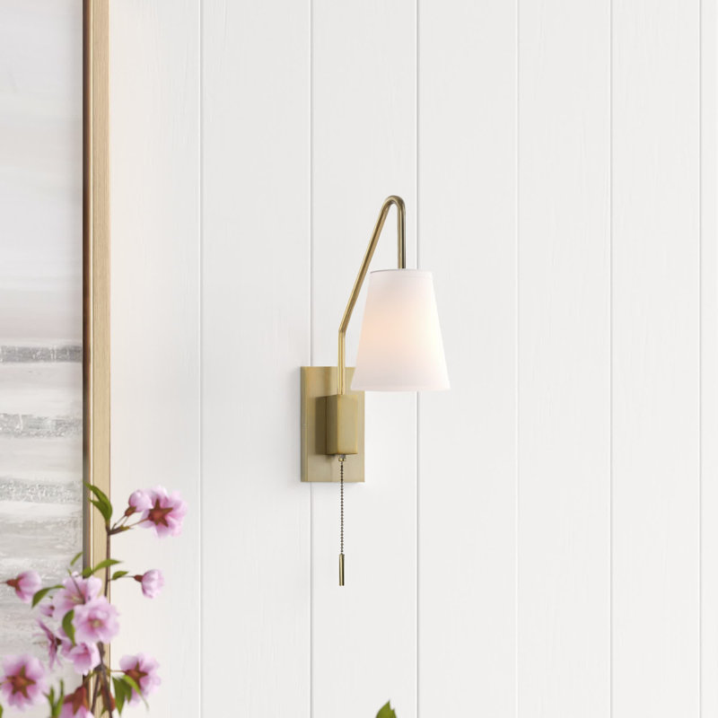 Bailee 1-Light Dimmable Wall Sconces, Warm Brass