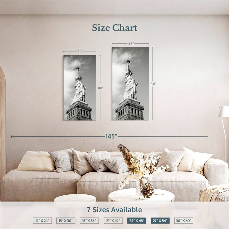BW Lady Liberty, 54" H x 27" W