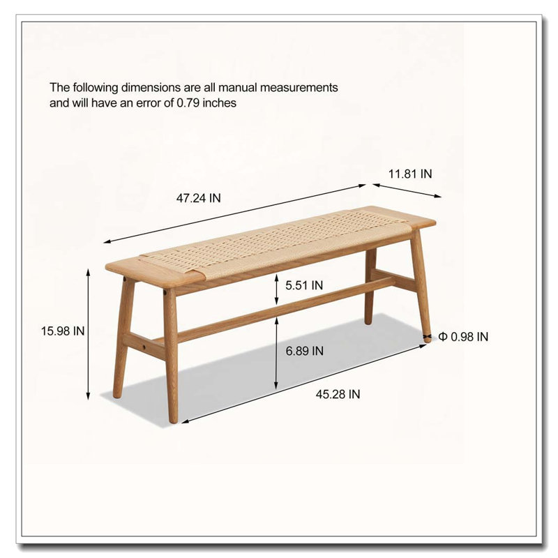 Solid Wood Bench