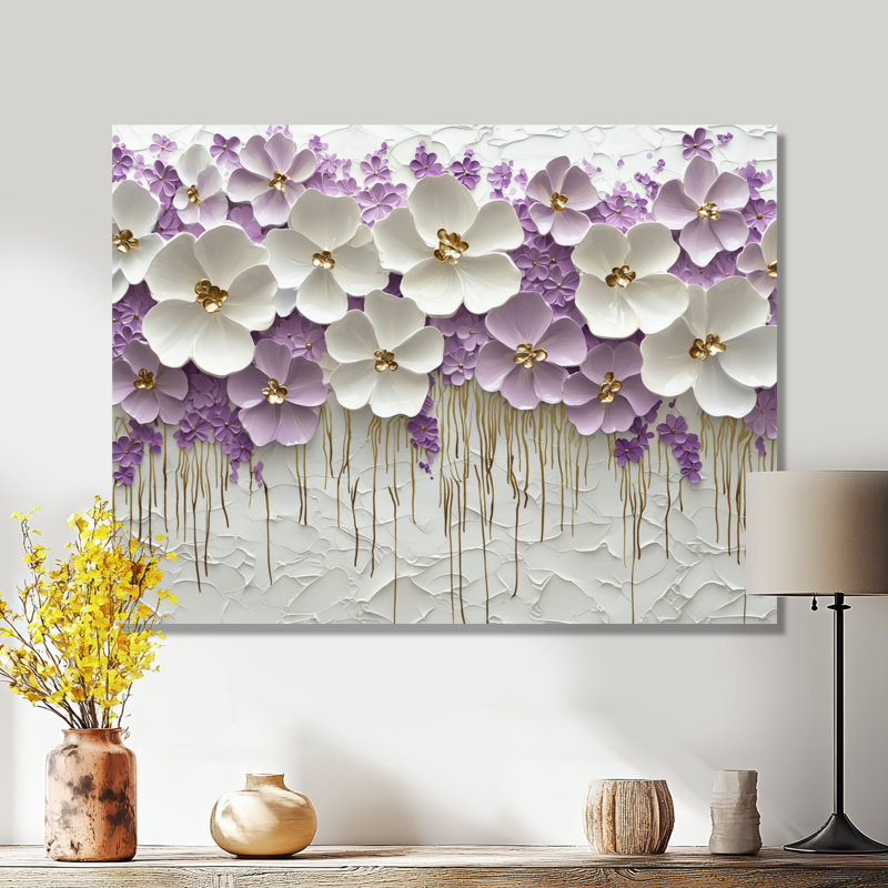 Art mural Mynch Wildflower Pure Cream Bloom III - Fleurs sauvages, H 24 po x l 32 po, Toile tendue, Ne s’applique pas