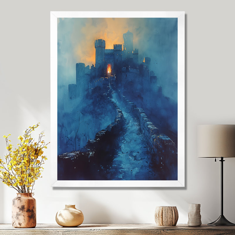 Bleu, bleu, été, forteresse de Legends - forteresse, art mural, Toile encadrée blanche avec une seule photo