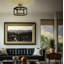 Mercer41 Union Estates Coal And Soft Brass Semi Flush