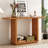 Elegant Minimalist Console Table With Curved Corners,Natural Wood Veneer,U-Base Design For Easy Placement ,Perfect For Displaying Your Treasures-740074739