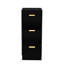 Armoire murale moderne noire avec une largeur de 12 pouces, des tiroirs pour la salle de bain et le salon, des poignées en fer, une profondeur de charme subtile, une conception élégante-2100220345