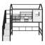 Lit mezzanine simple en métal avec toit-577420961