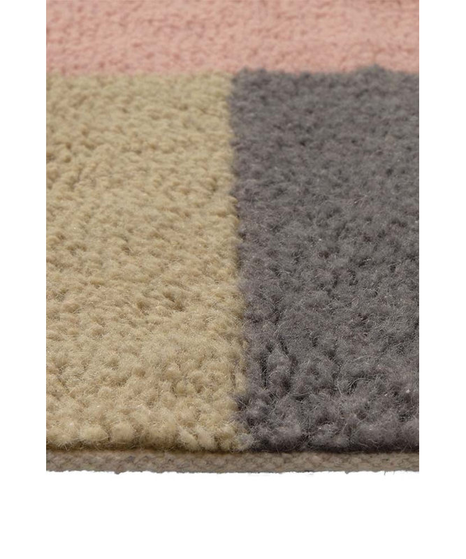 Tapis en laine Chroma, Mousse / rose cendré