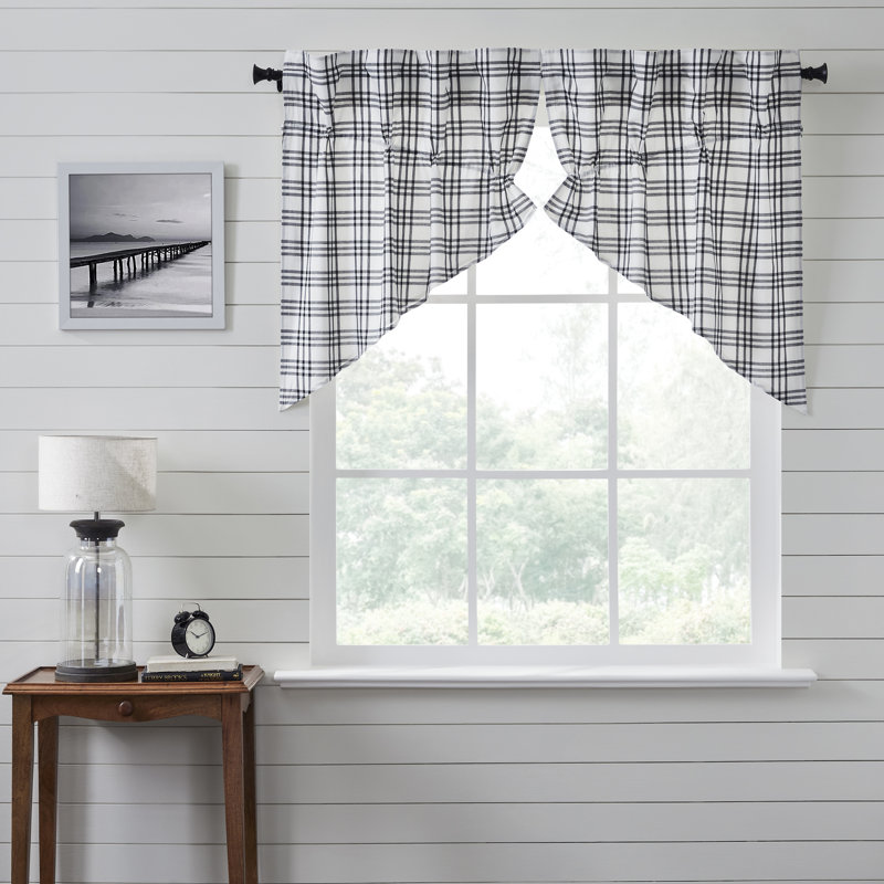 Sawyer Mill Cotton Plaid Swag Window Valance