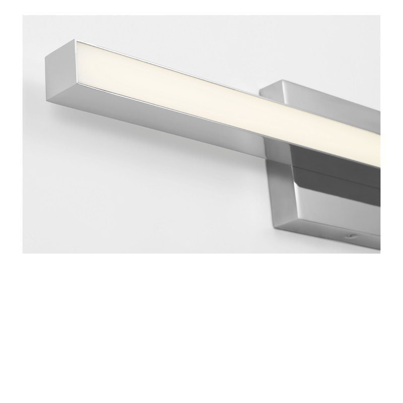 Meuble-lavabo à DEL, H 4,5 po x l 24 po x P 2,25 po, Chrome chrome