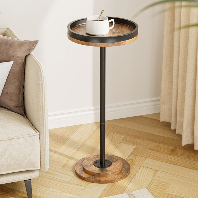 Table d'appoint en bois et métal