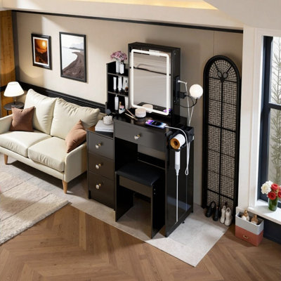 Mirana 29 Inch Luxury Vanity Set with Power Station & LED Mirror​
