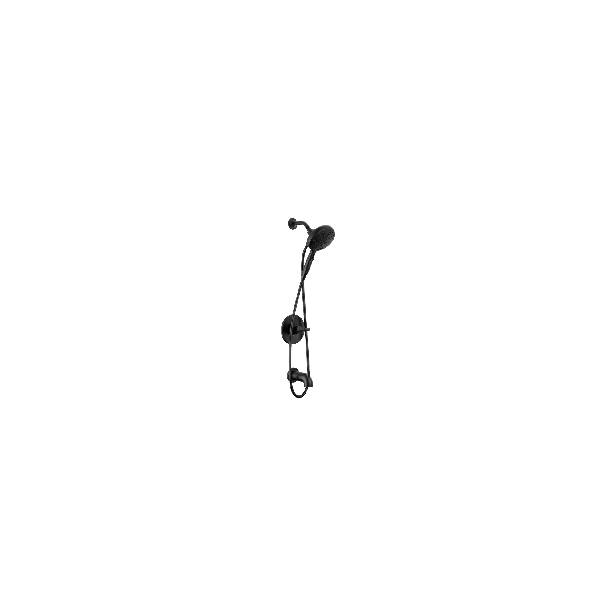 Nicoli 144749-HS Monitor 14 Series Tub and Shower with SureDock Hand Shower, Matte Black