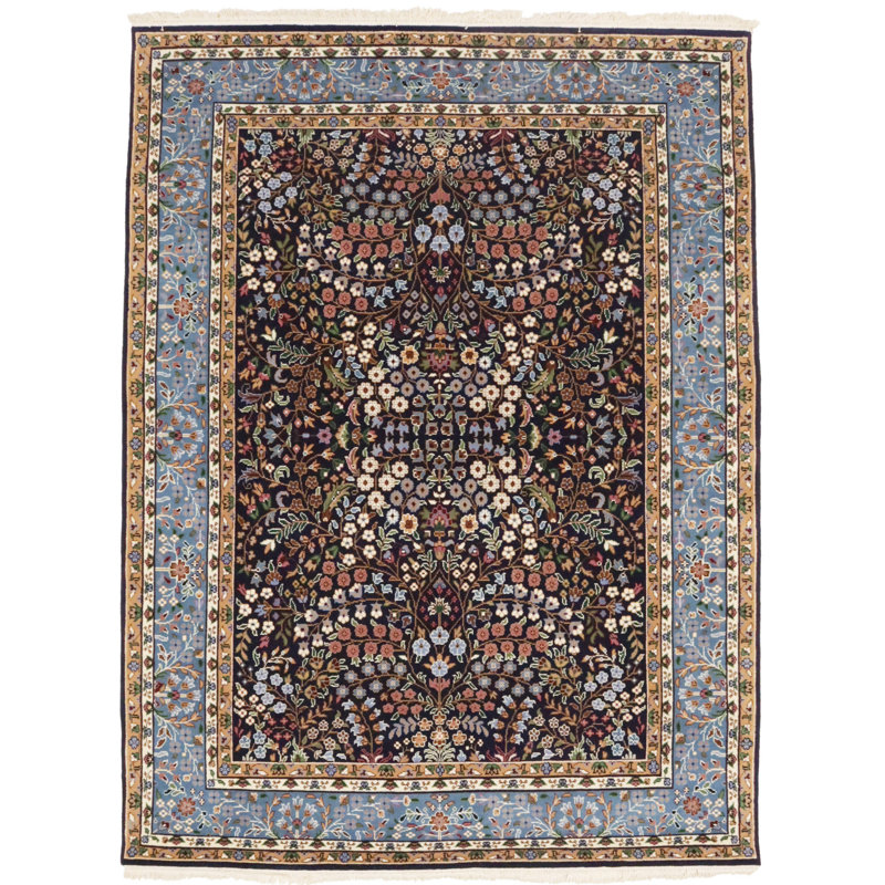 Tapis traditionnel bleu marine Deklan