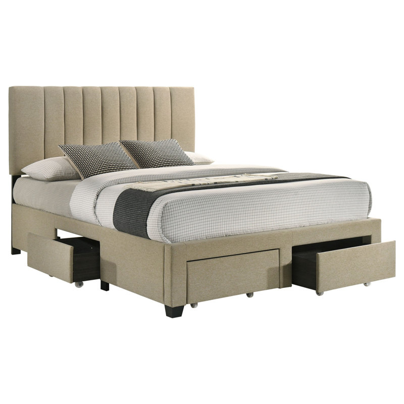 Lit avec rangement Mid-Century, Queen