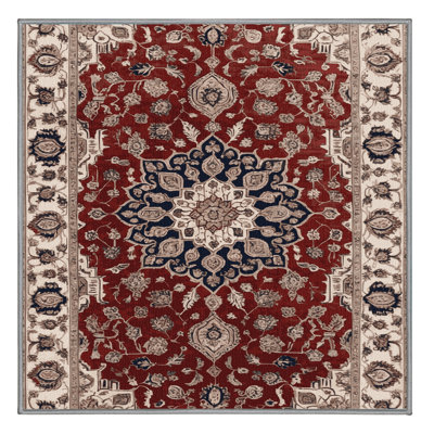 Machine Washable Persian Gray Area Rug