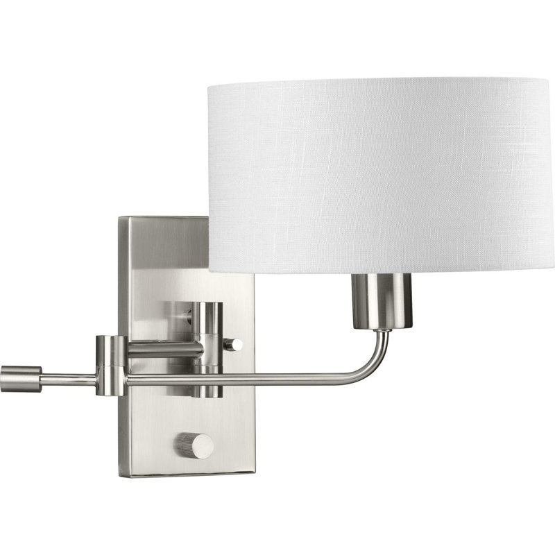 Moses Swing Arm Sconce, Brushed Nickel