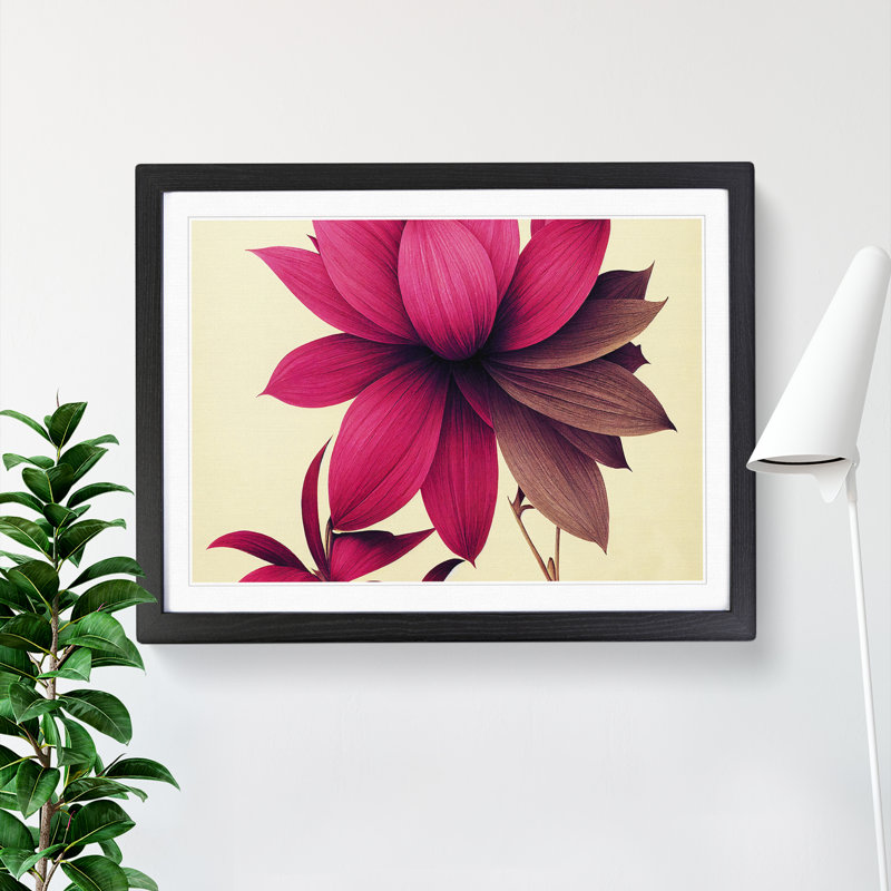 Blooming Flower - Framed Print, Black, 34cm H x 46cm W x 2cm D