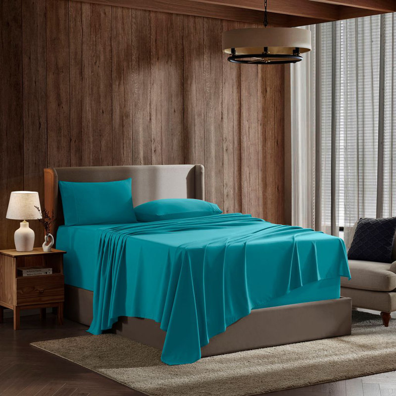 Ensemble de draps ultra doux et respirant Hotel Collection, Sarcelle, Grand lit court pour véhicule récréatif