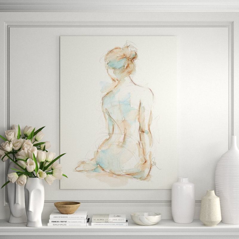 Gesture In Moment II Print by Janice Sadler, Glass Coat, 70" H x 54" W