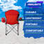 Ensemble de 2 chaises de camping avec mini glacière intégrée, poche de rangement, porte-gobelet, sac de transport parfait pour le camping, la pêche, la plage et la pelouse-1596718282