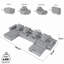 Canapé modulaire rembourré 8 pièces Viola-371960876