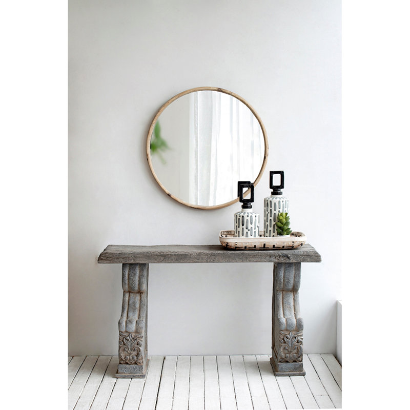 Krenar Round Wall Mirror, 27.5" x 27.5", Metal