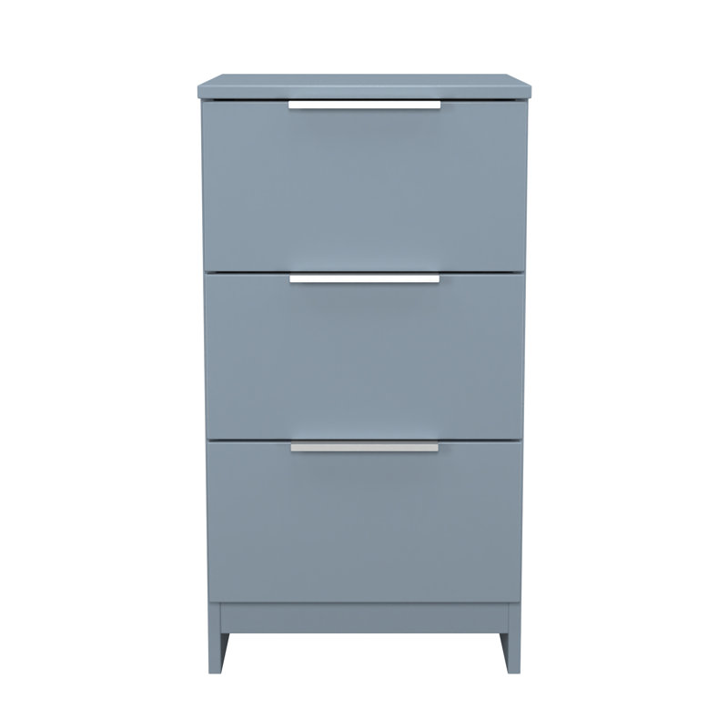 Plymouth 37cm W Manufactured Wood Bedside Table, Blue