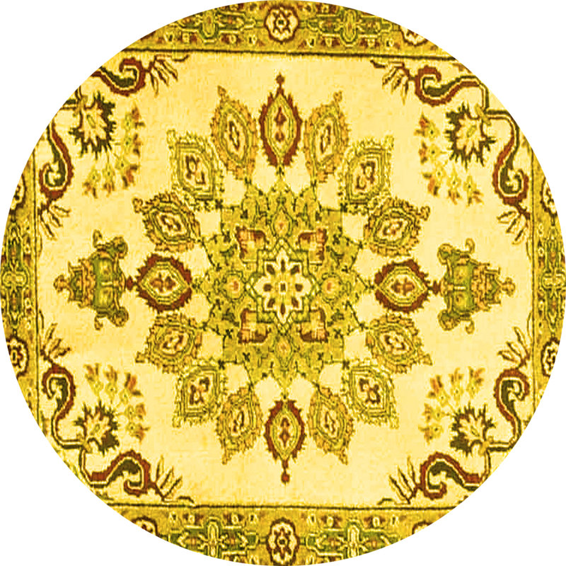 Massarelli Washable Oriental Indoor Rug, Round 3'