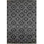 Tapis géométrique noir Gabbeh 8 x 10