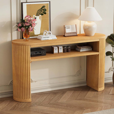 Console rustique avec pieds cannelés