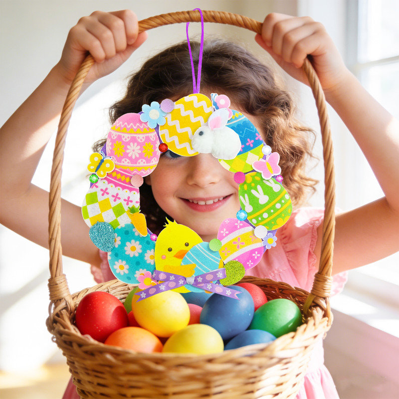 Trousse de bricolage avec couronne de Pâques