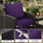 Outdoor 6.5" Thick Deep Seating Cushion Set Water-Resistant & Fade-Resistant Patio Chair Cushions-1196811641