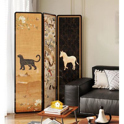 Paravent de chambre pliable Mid-Century