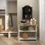 Tablette murale 1 porte et 2 portes en bois patiné avec portes à persiennes-1373396816