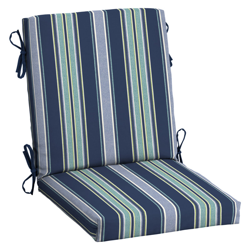 ARDEN Outdoor Lounge Chair 3.5" Cushion, 3.5" H x 18" W x 16.5" D, Blue/Gray