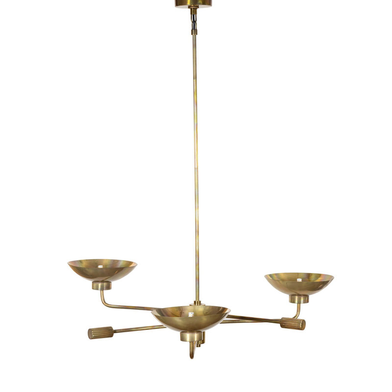 Lund Chandelier-Burnt Brass