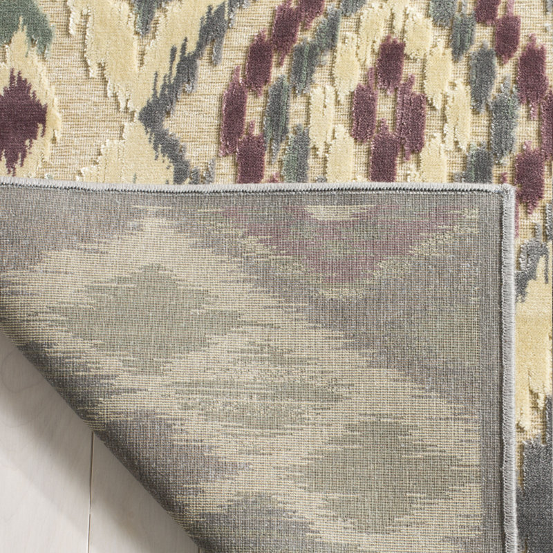 Wentworth Ikat Viscose Hand Woven Area Rug, Rectangle 122 x 170 cm