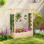  Lit de jardin surélevé en bois 2PCS avec treillis et jardinière suspendue pour jardin
