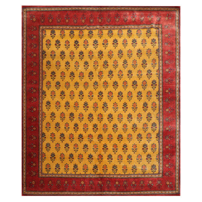 Tapis traditionnel en laine noué à la main 8 K 3 po x 8 pi 3 po x 9 pi 10 po Qashqaai