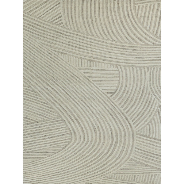 Exquisite Rugs Entro Handmade New Zealand Wool Beige/Ivory Area Rug ...