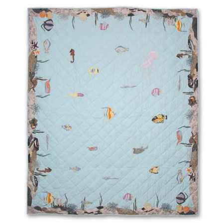 Underwater Haven Rustic Cotton Quilt