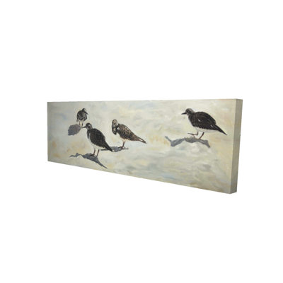 Toile Sandpiper | Décoration de salon | Oiseau, reproduction d'art