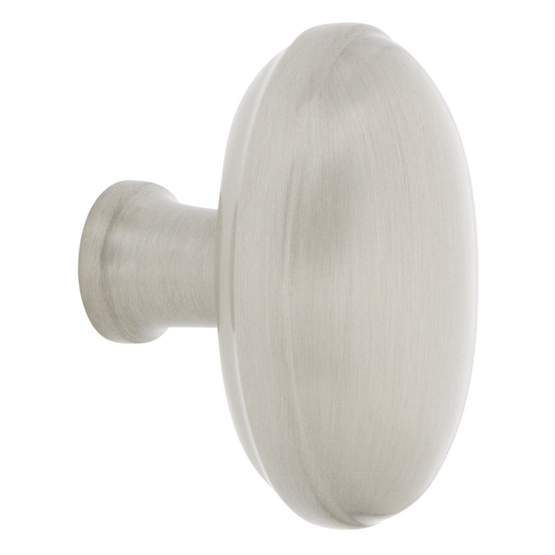 Homestead 1 3/4" Length Oval Knob, Satin Nickel