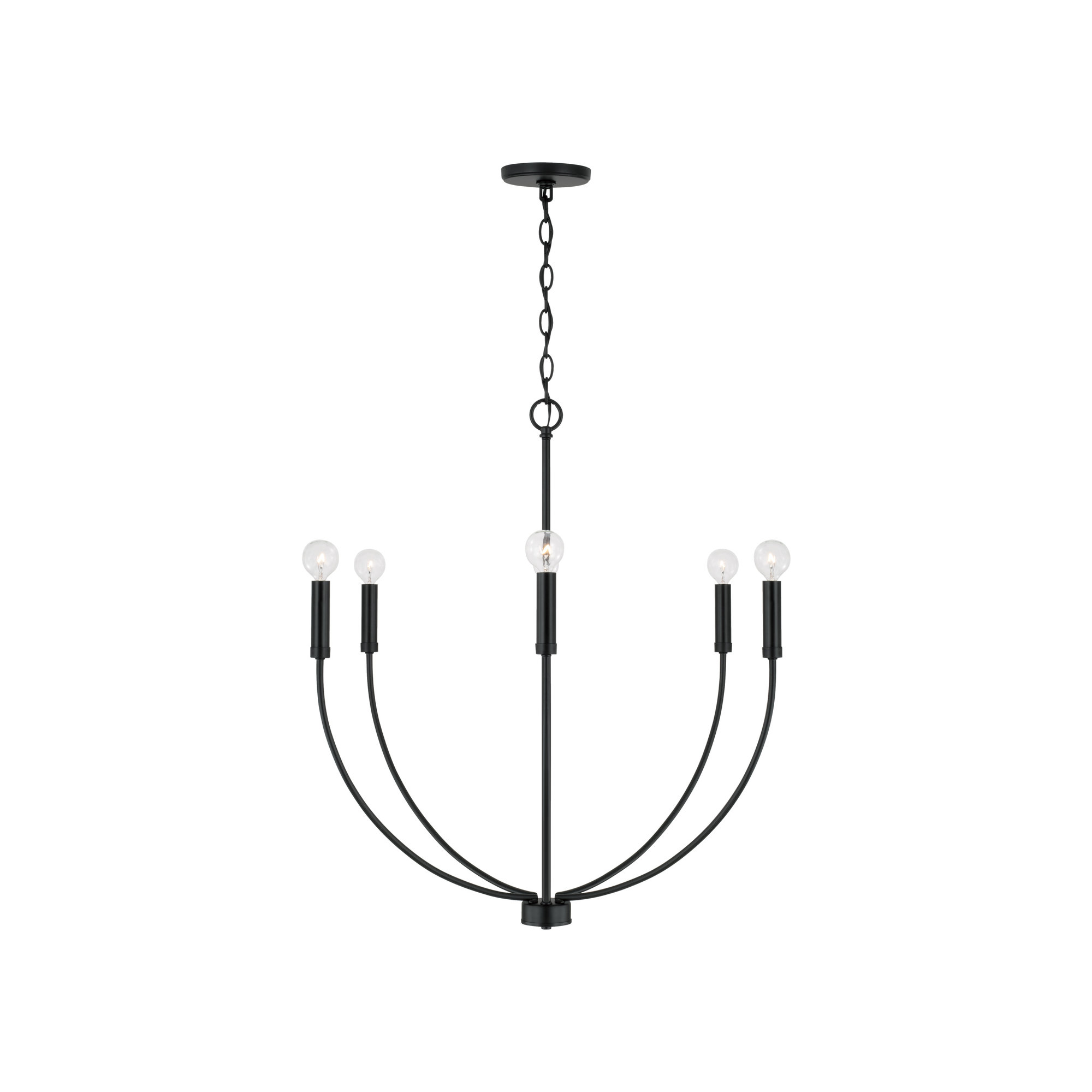 Ansley Dimmable Classic / Traditional Chandelier, Black, 6 Lights