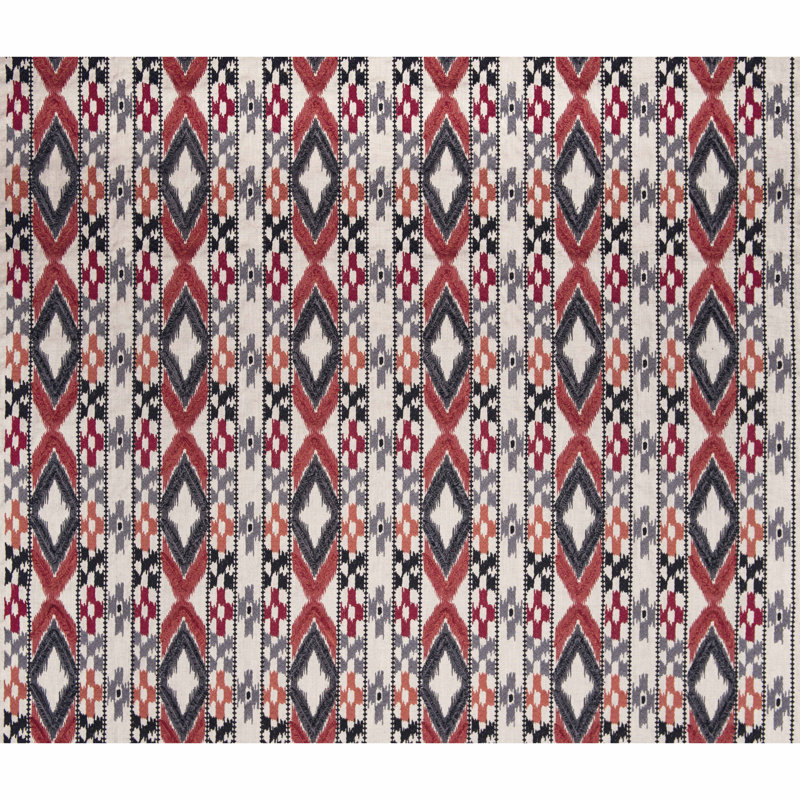 Africalia Queen Fabric, Rojo/Gris
