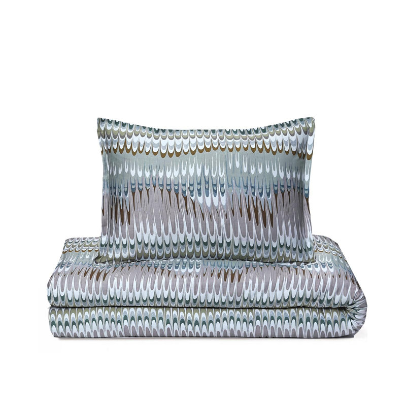 4-Piece Waves Linen Bedding Set, King
