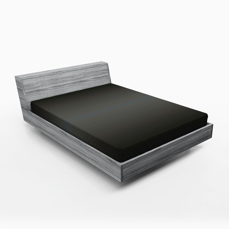 Microfiber Abstract Fitted Sheet, Full Fitted Sheet, Black, 100% Brushed microfiber fabric