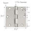 Charnières de porte 3 1/2 po à 3 1/2 po-21319263