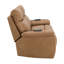 Causeuse Chaire en cuir brun Aire Power Motion avec port USB et appui-tête électrique Chavis